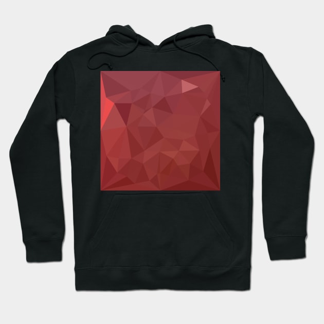 Amaranth Purple Abstract Low Polygon Background Hoodie by retrovectors